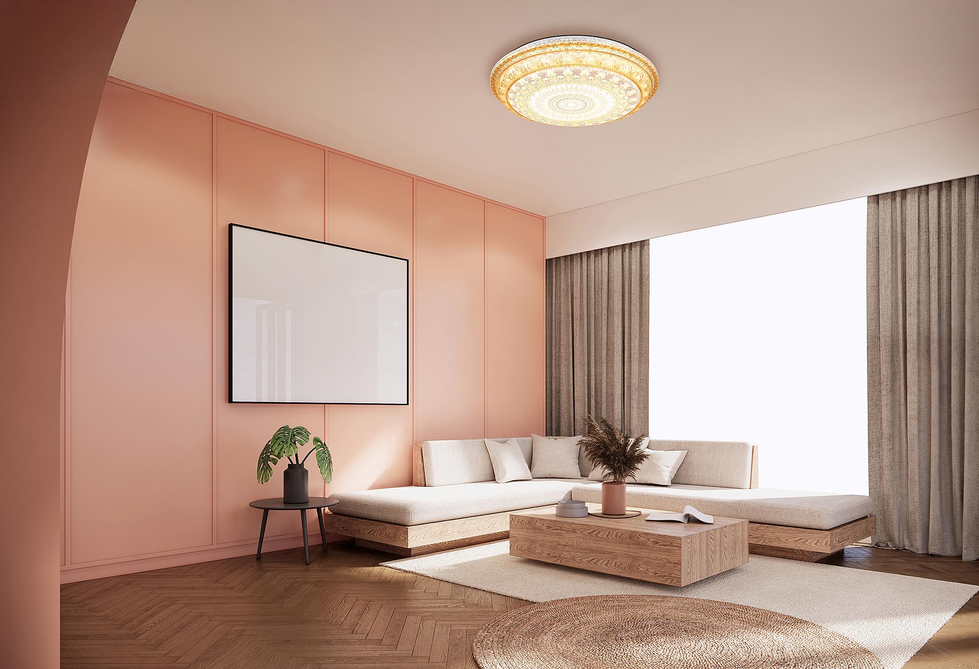 1-Flammig Lazaro LED-Deckenleuchte Acrylglas Eisen Braun 2