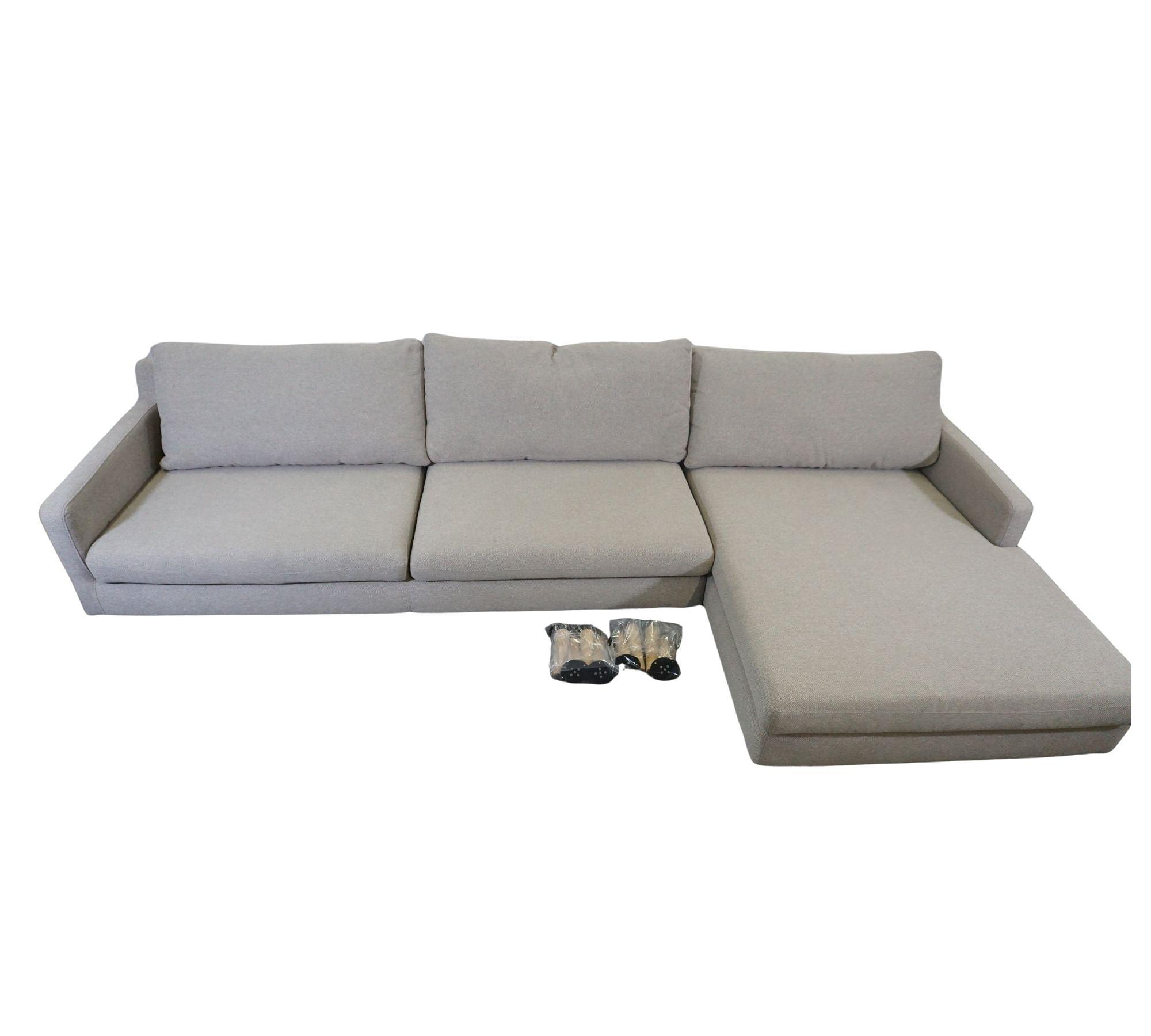 Astha Ecksofa Récamiere Rechts Beige Agnes Brown 6