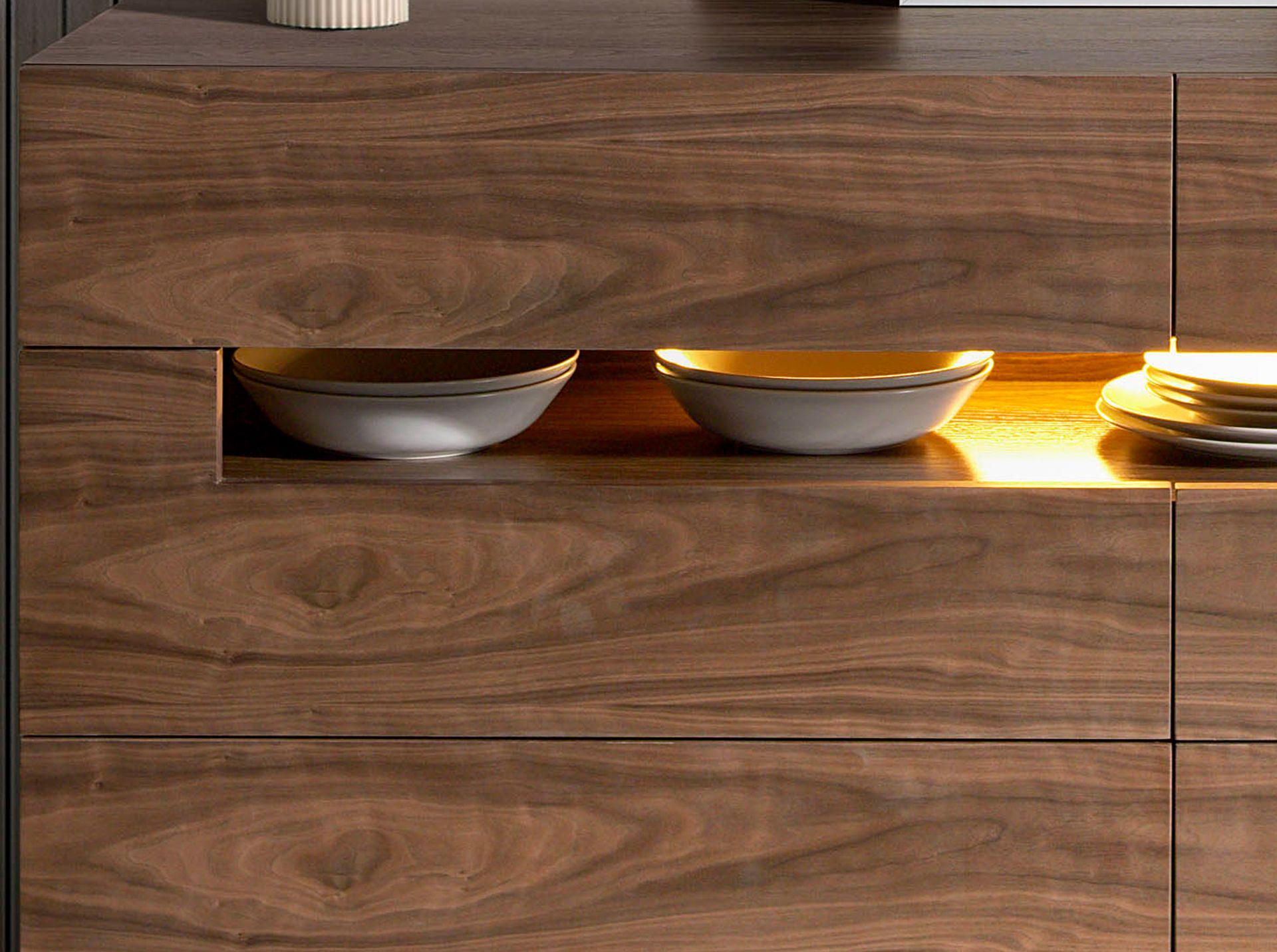 Sideboard 7076 mit Innenbeleuchtung Braun  4