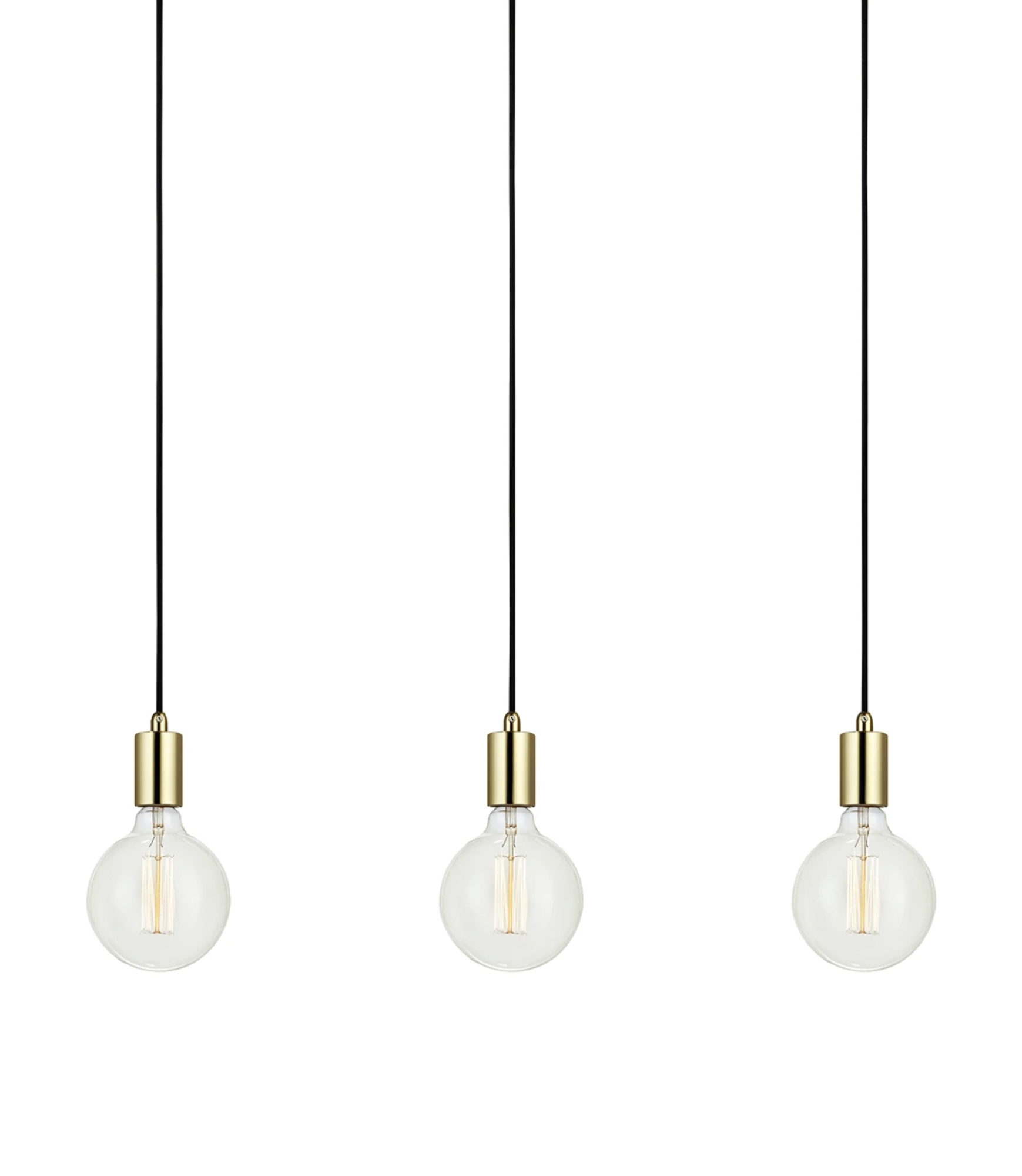 Pendelleuchte 3-flammig Metall Gold 0