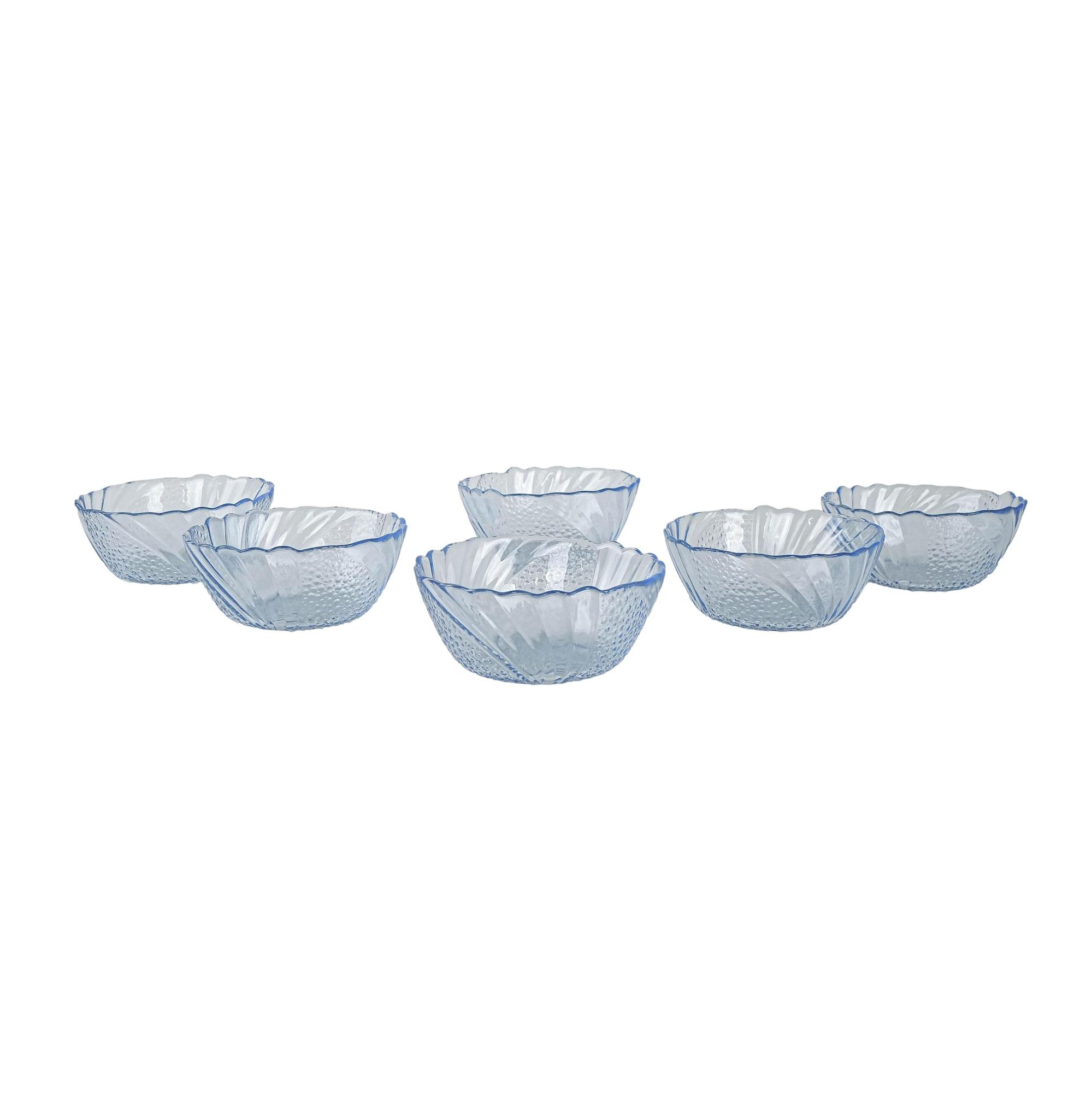 Glasschüssel-Set Transparent 1970er Jahre 0