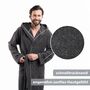 Unisex Baumwoll-Bademantel mit Kapuze Anthrazit Medium 2
