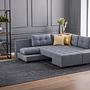 Manama Corner Sofa Bed Right - Grey 1