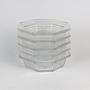 5x Vintage Art Deco Revival Schale Bleikristall 1960er Jahre 7