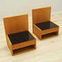 2x Hanging Nightstand Set Wood Brown 1960s 1
