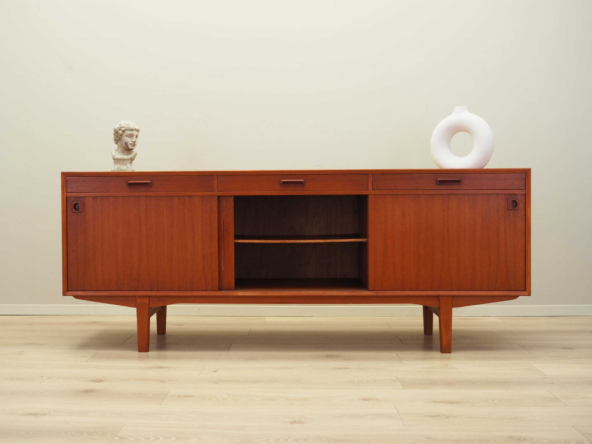 Vintage Sideboard Teakholz Braun 1960er Jahre 2