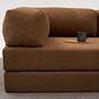 Comfort Schlafsofa 2-Sitzer mit Hocker Braun 2