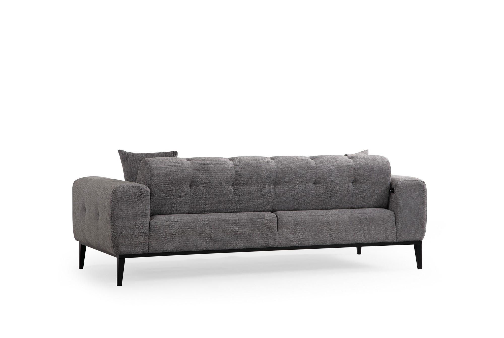 Athena 3-Seater Sofa Bed Light Grey 4