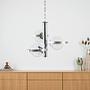 Space Age pendant lamp metal white 1970s 1