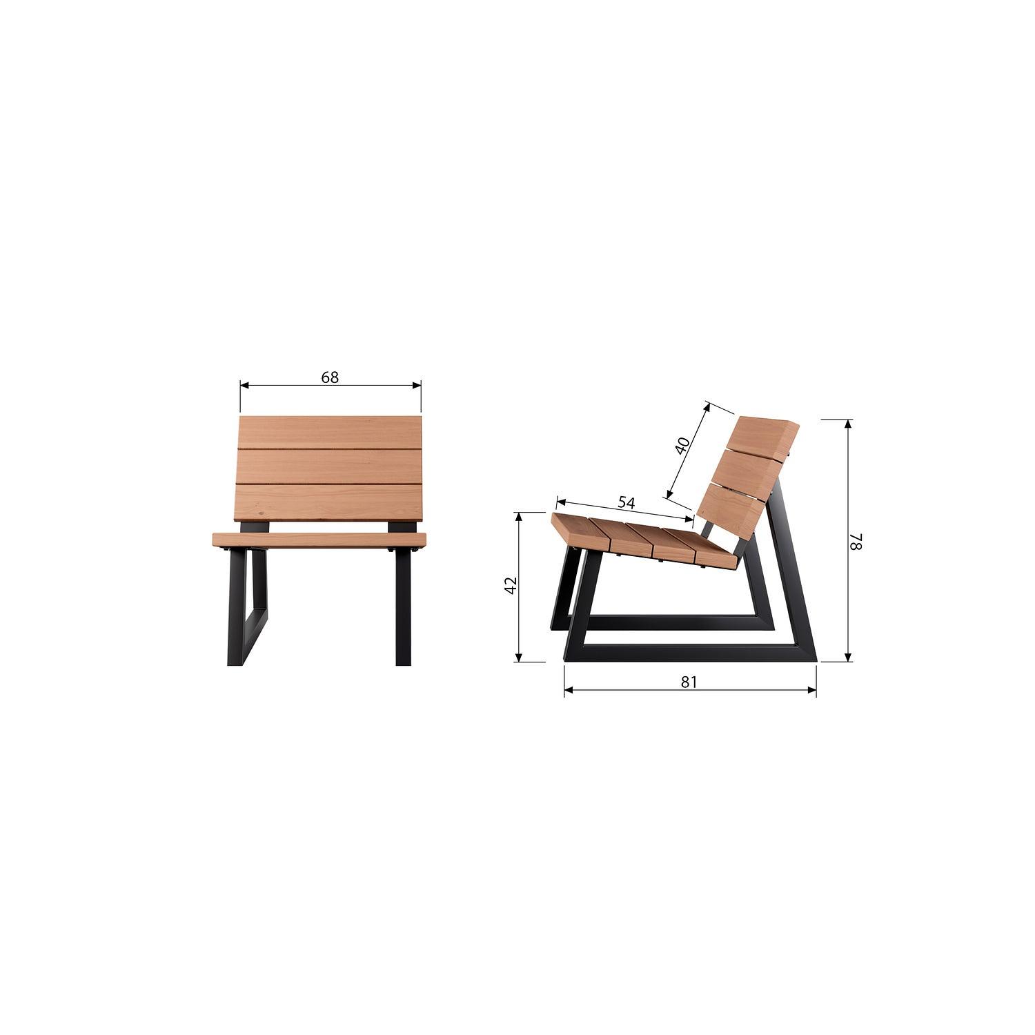 Banco Stuhl Holz Braun 7