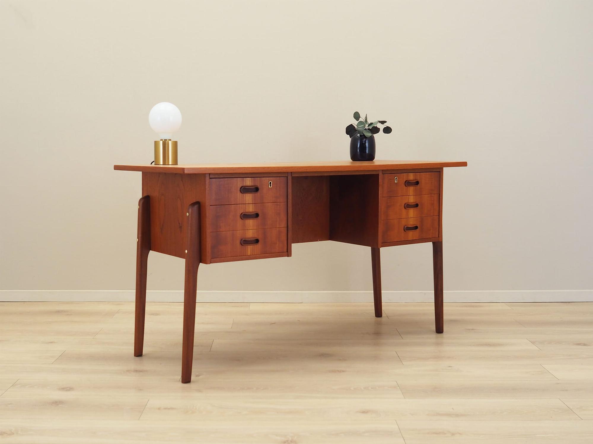 Schreibtisch Teakholz 1960er Jahre 4