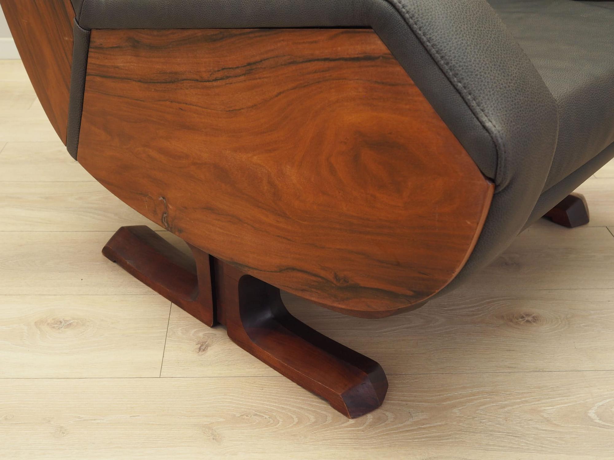 Armchair Leather Dark Brown 1970s 9