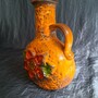 Vintage Vase Keramik Orange 4