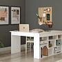 Corner desk with shelf White 4