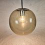 Lampe Glas Metall Transparent 1970er Jahre 2