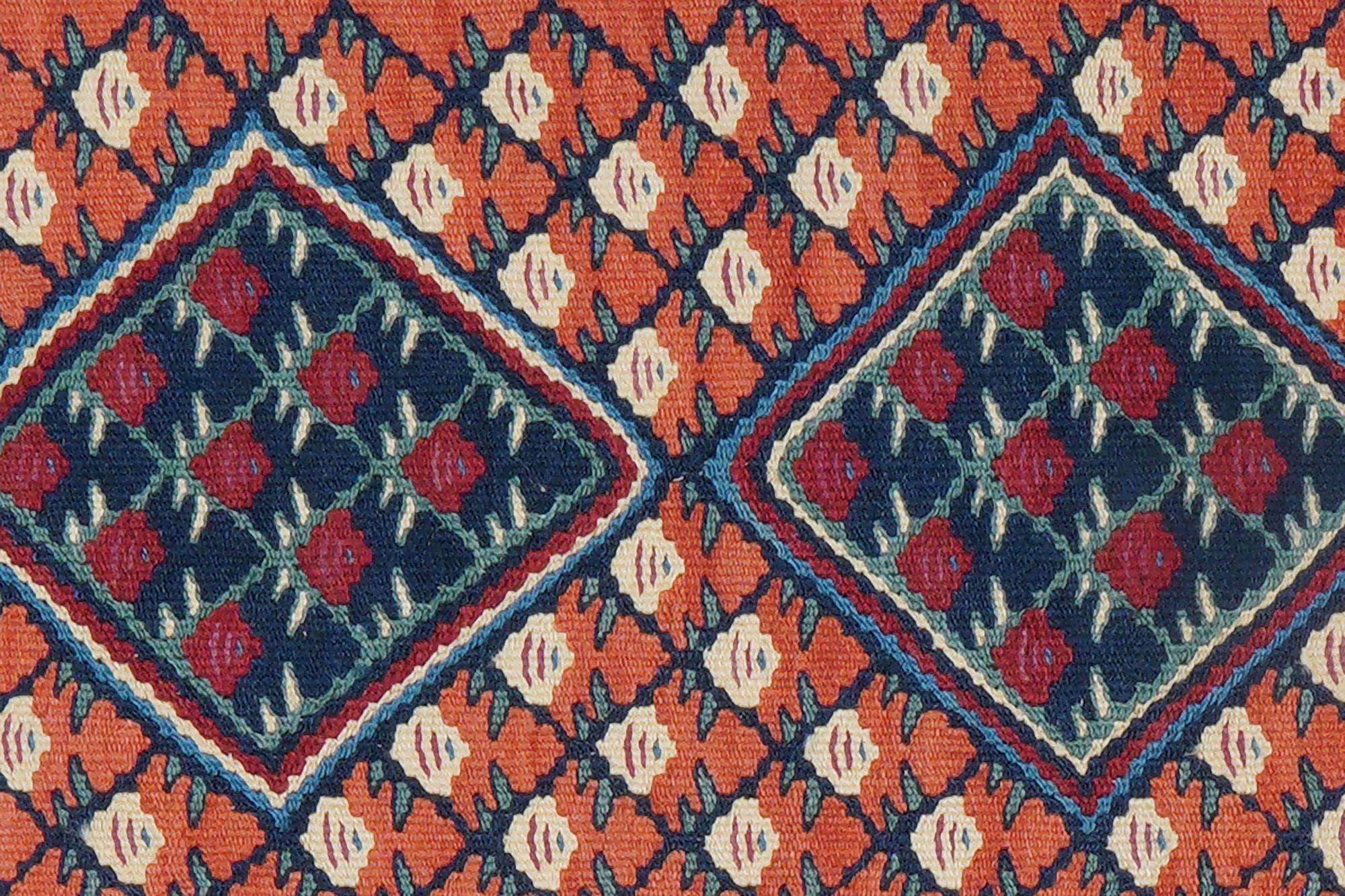 Kilim Senneh Teppich Braun 3