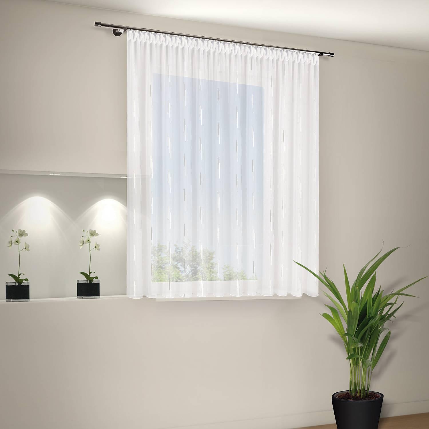 Gardine Vera Webstoff Weiß 600 x 1 cm 2