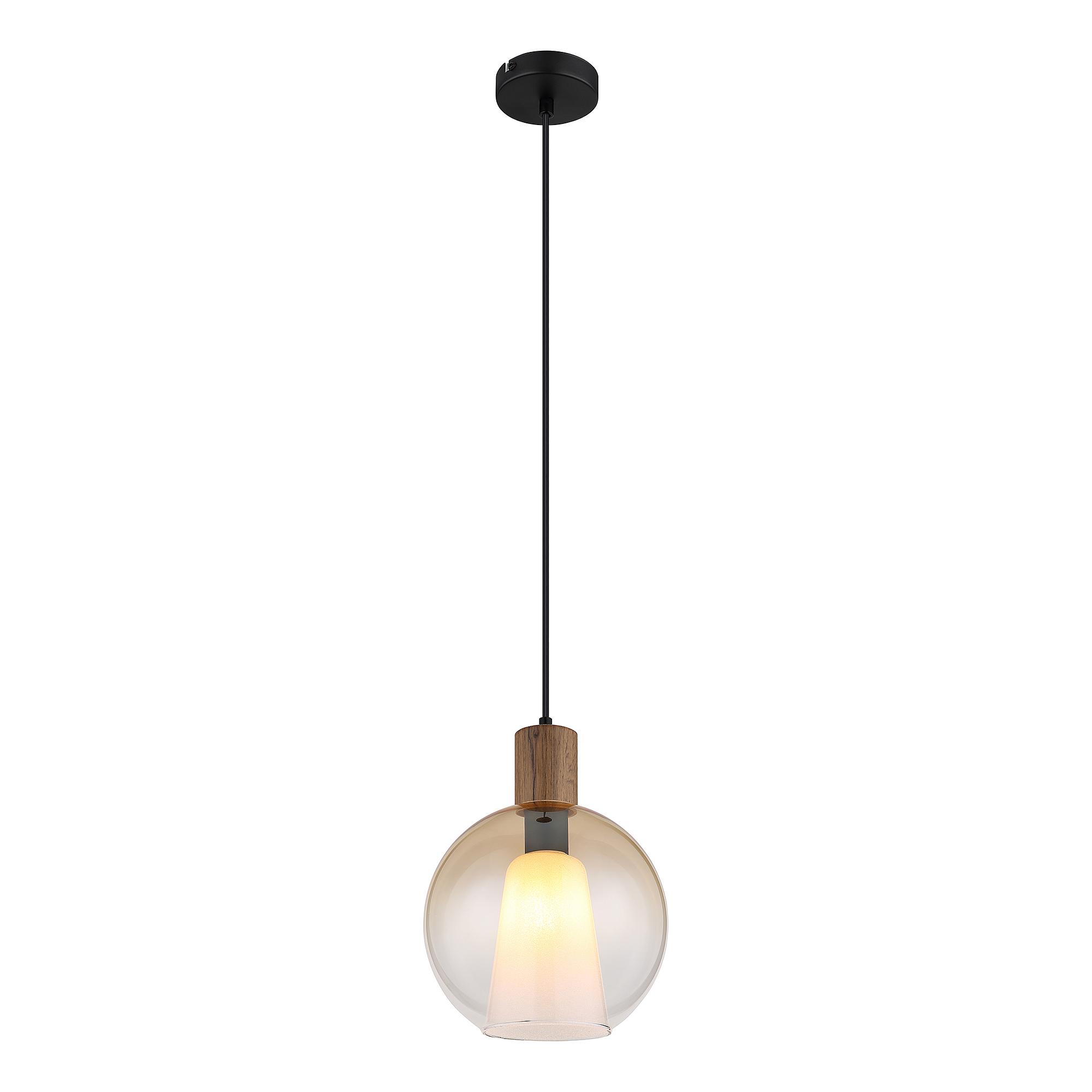 Pendelleuchte Barry 1-flammig Farbglas Eisen 3