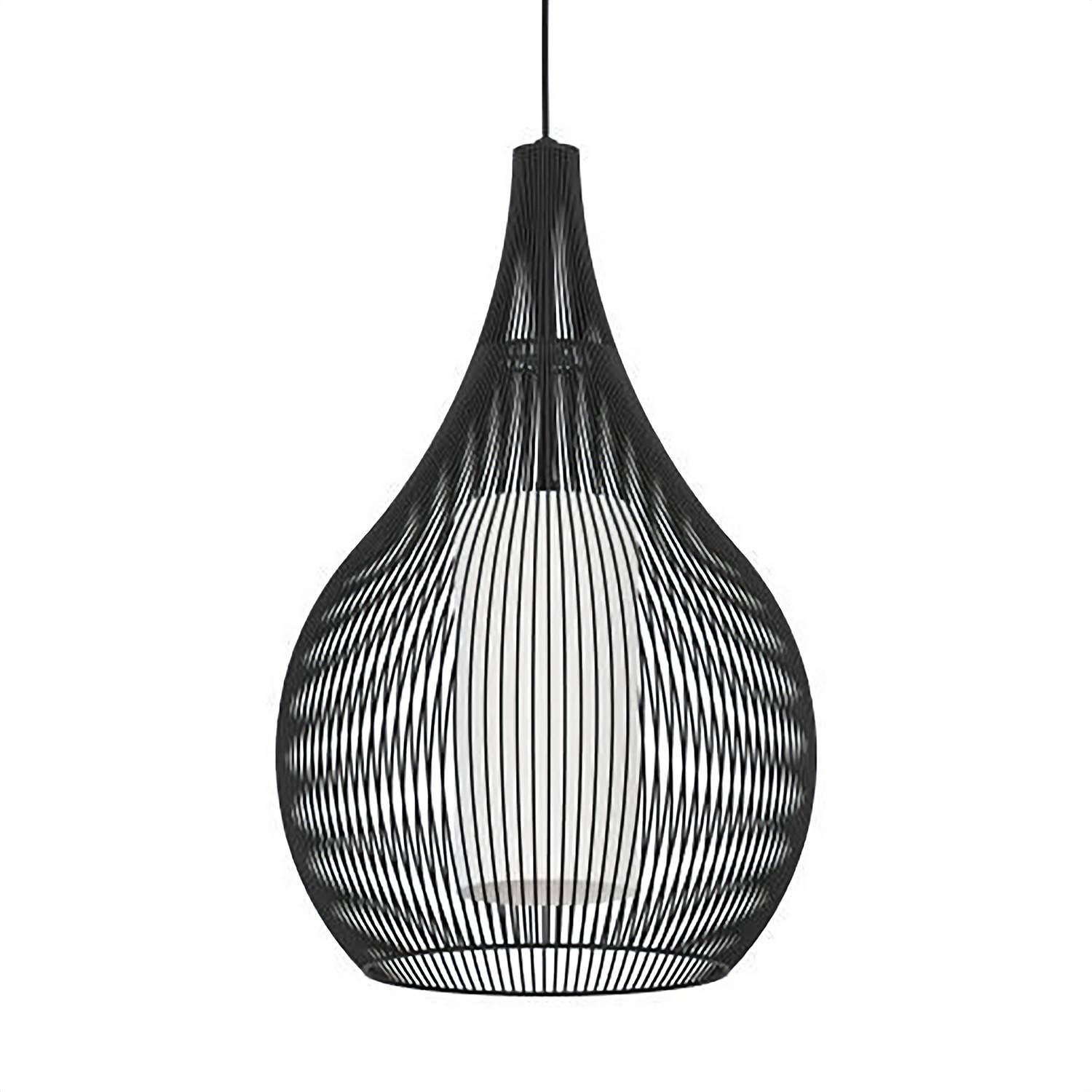 Razoni Pendant light 1-light Steel Clear glass Black 0