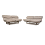 Wave Sofa Garnitur mit Funktion Stoff Grau 0
