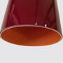 Zyliner-Hängeleuchte Glas Rot 1960er 6
