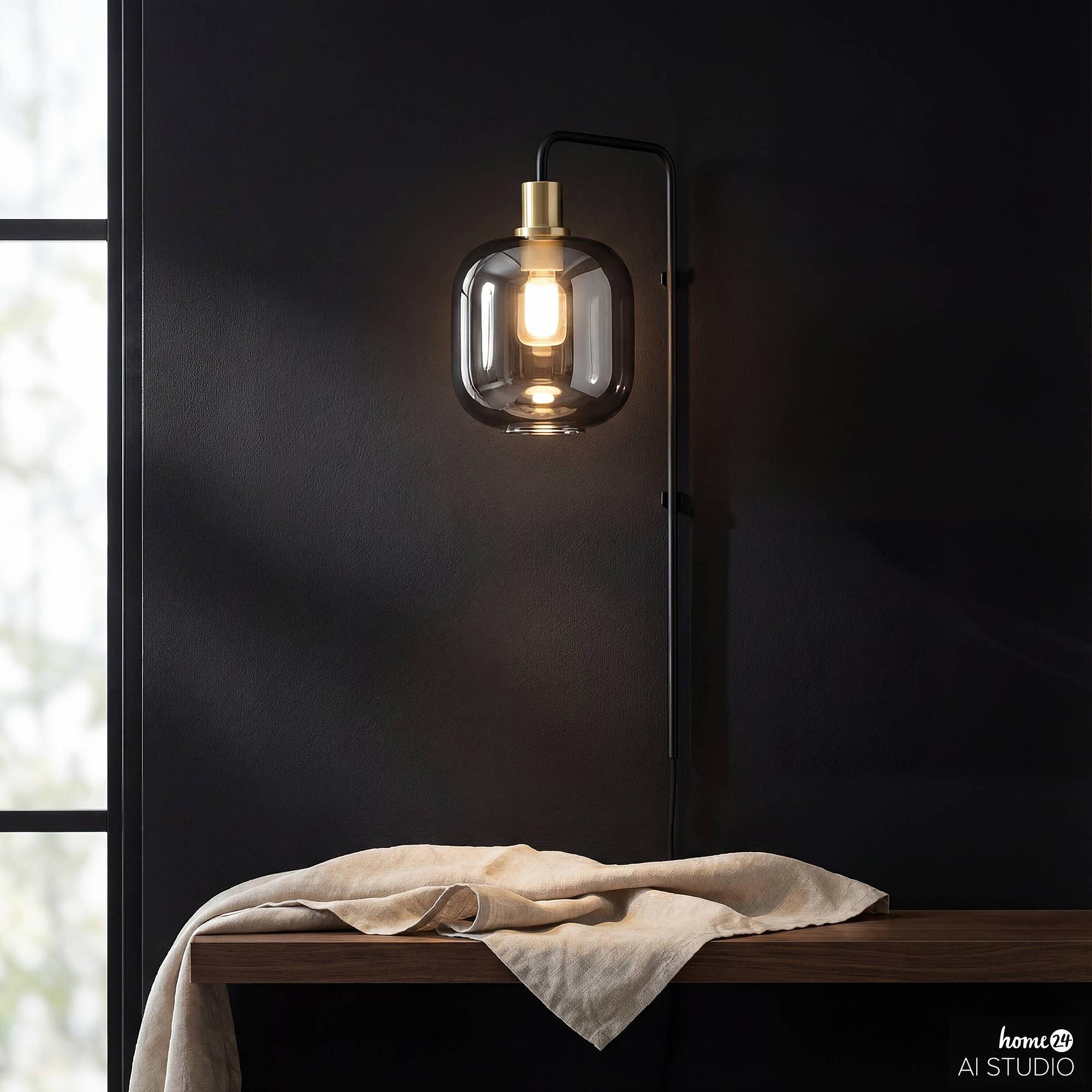 Home Wall Lamp Smoked Glass 3