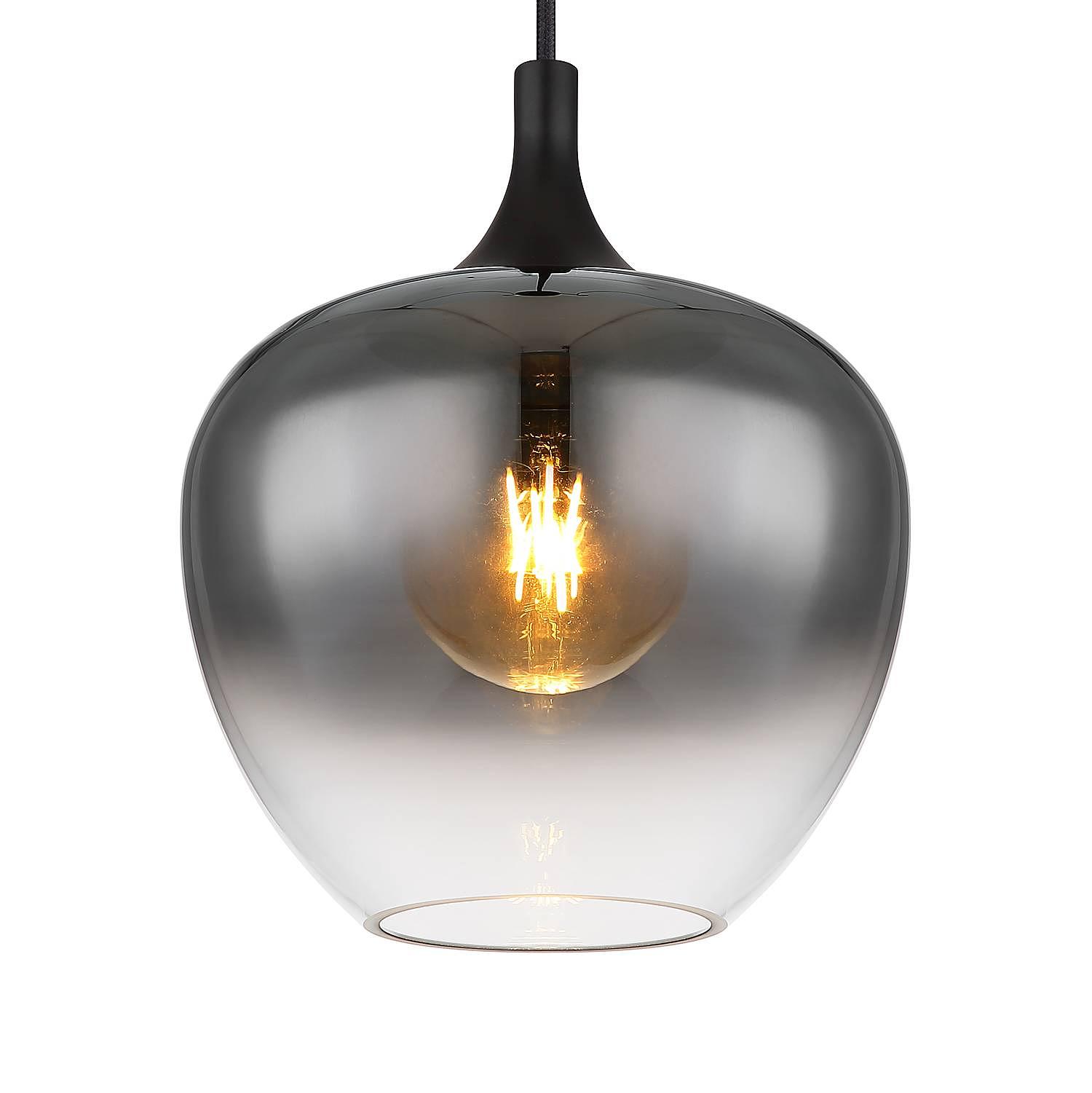 Pendelleuchte Maxy Typ B Farbglas Eisen Durchmesser: 24 cm 0