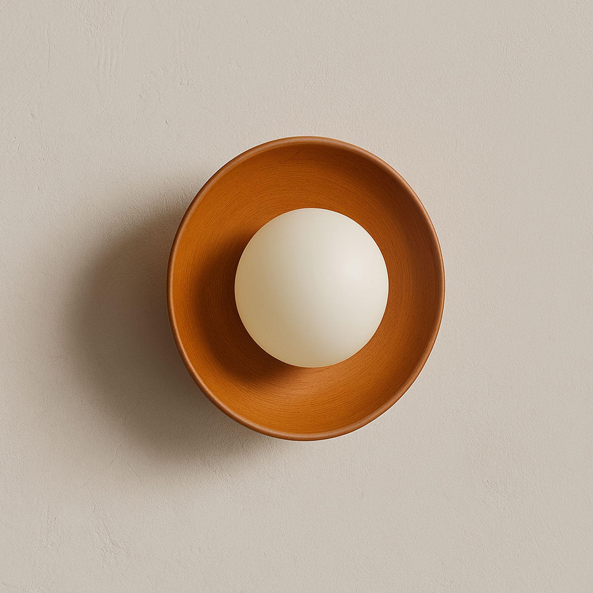 Hand Wandleuchte S Eichenholz Braun 3