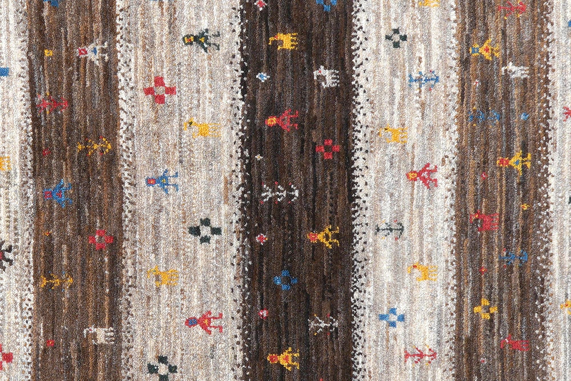 Tappeto Gabbeh Rizbaf Lana Multicolore 4