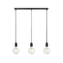Pendant lamp 3-flame metal black 1