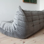 Togo Sofa 3-Sitzer Samt Silbergrau 4