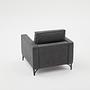 Lima armchair anthracite with black legs 4