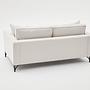 Lima Sofa 2-Sitzer Creme mit schwarzen Beinen 4