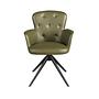 Sedia girevole ecopelle verde 1
