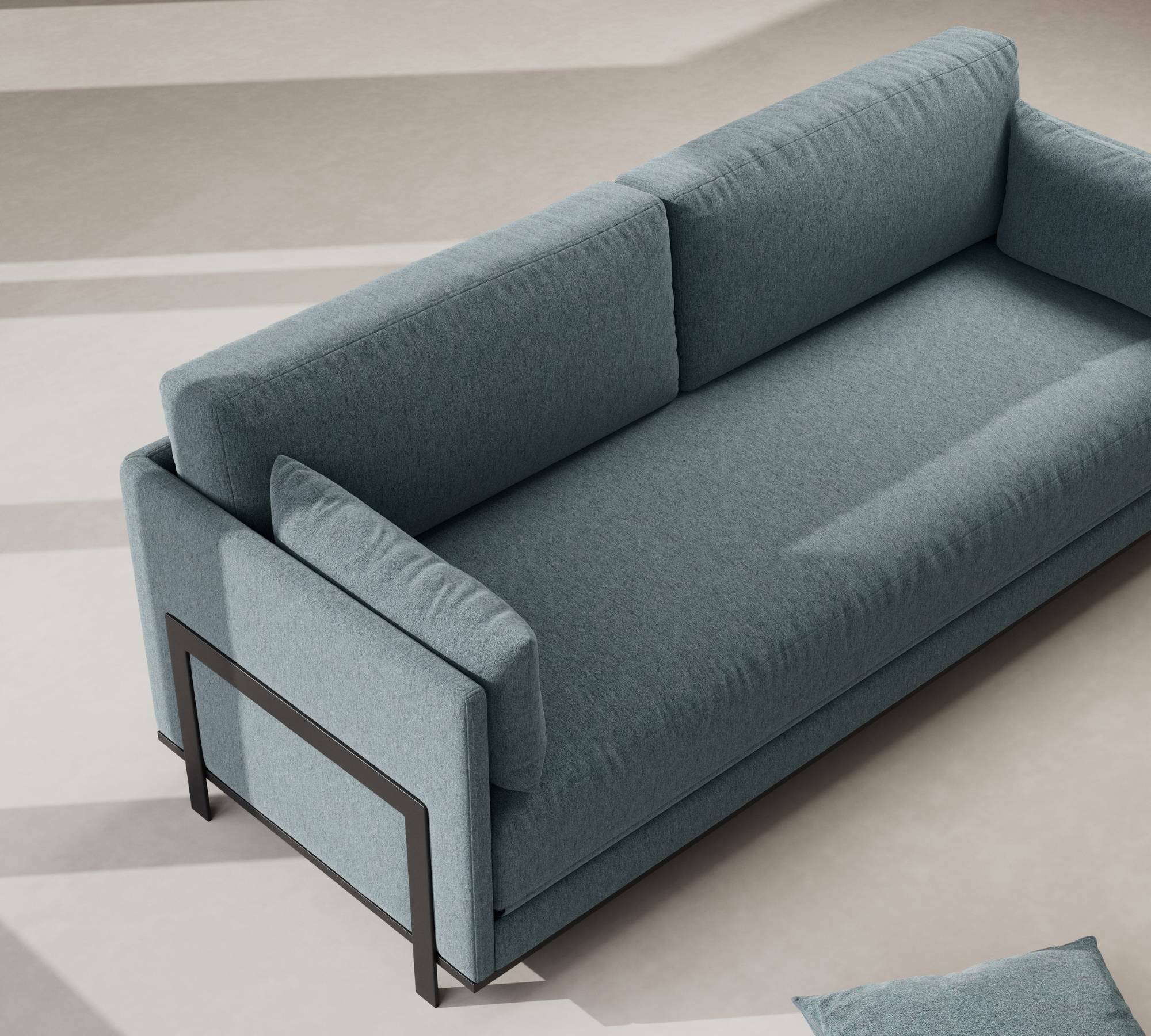 Chill by SLS Sofa 3-Sitzer Velour Lux Dark Green 4