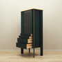 Vintage display cabinet oak wood green 1980s 2