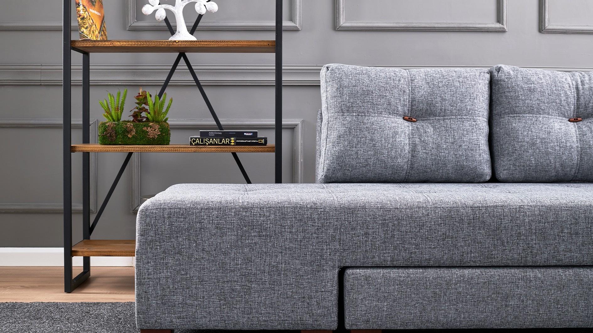 Manama Corner Sofa Bed Right - Grey 2