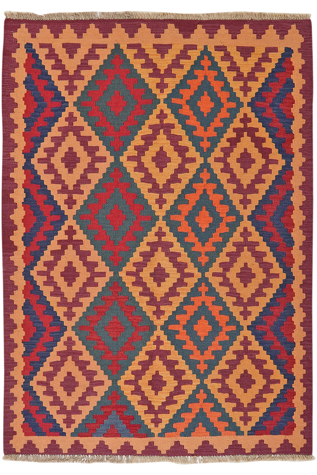 Kilim Gashgai Teppich Mehrfarbig 0