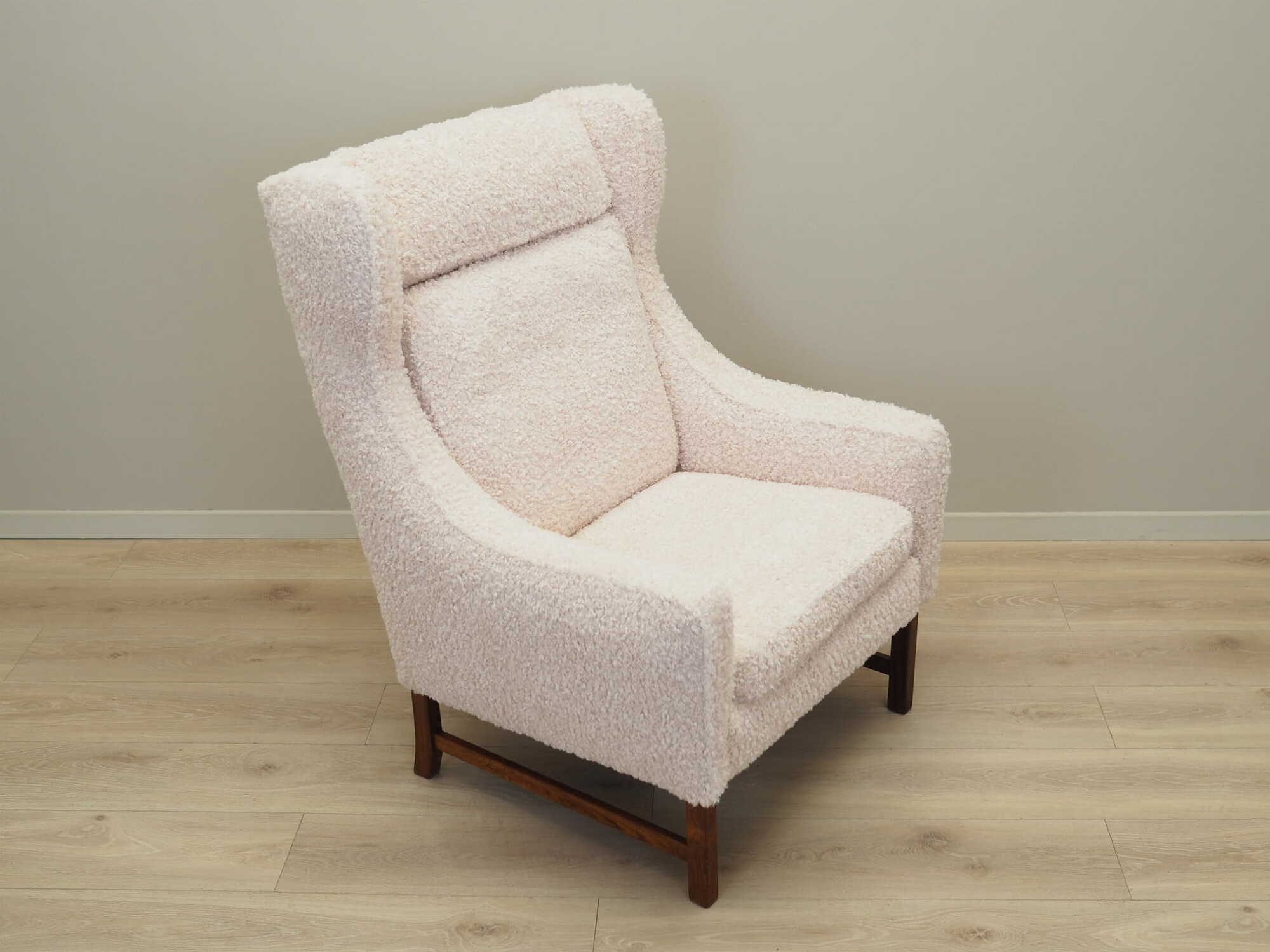 Chair Textile Wood Cream 1970s 8