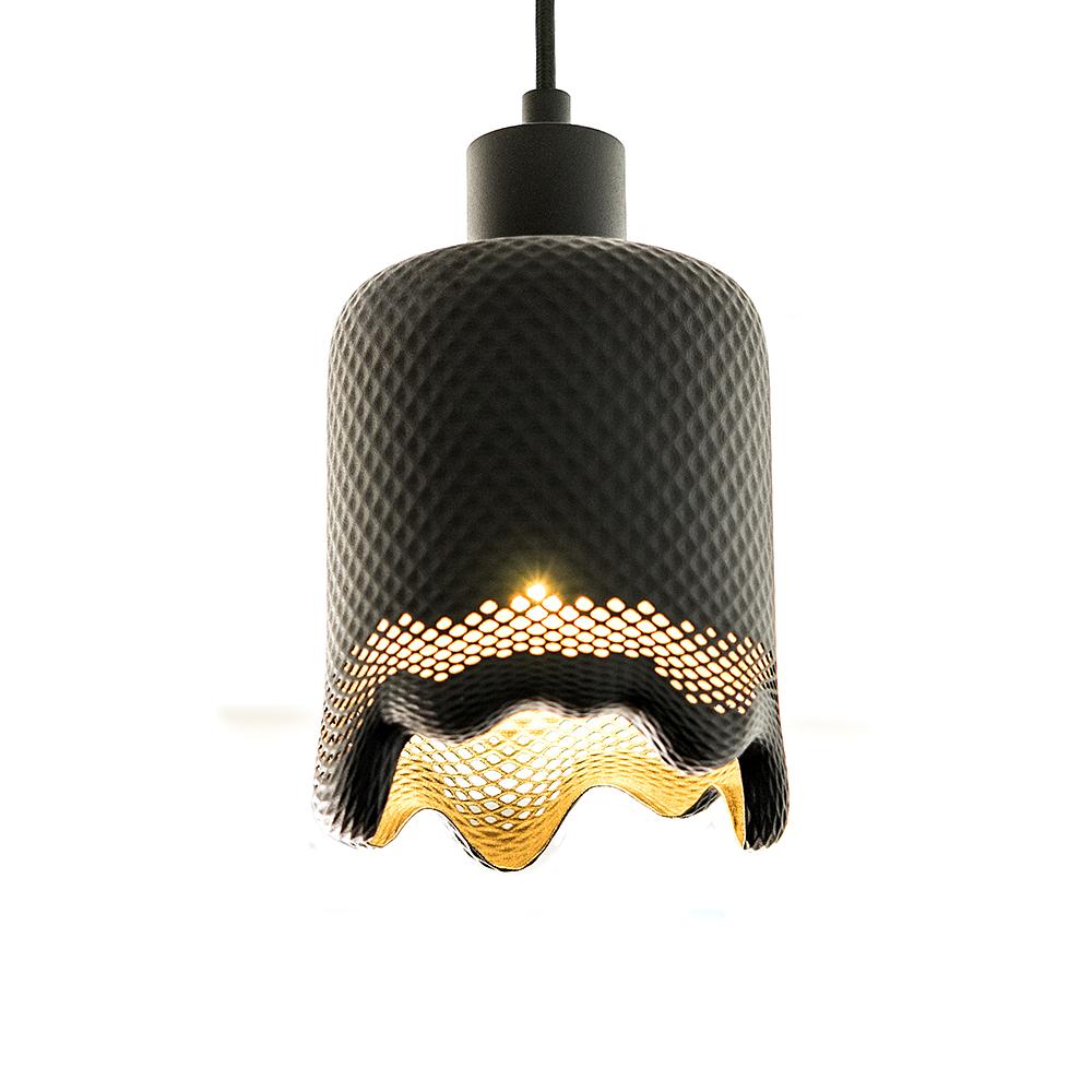 Klecks Ambient Pendelleuchte 3D Druck Schwarz Ø 13cm 1