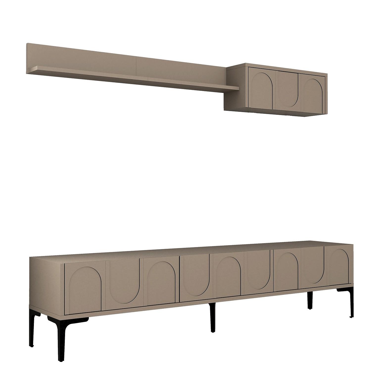 Lyon 2 TV cabinet wood veneer Atlas Black 0