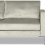 Portobello Sofa Récamiere Links Samt Metall Creme 3