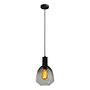 1-Flame Pendant Lamp Porto IV Clear Glass Steel 3