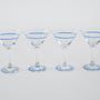 4x Martini Glasses Blue 3