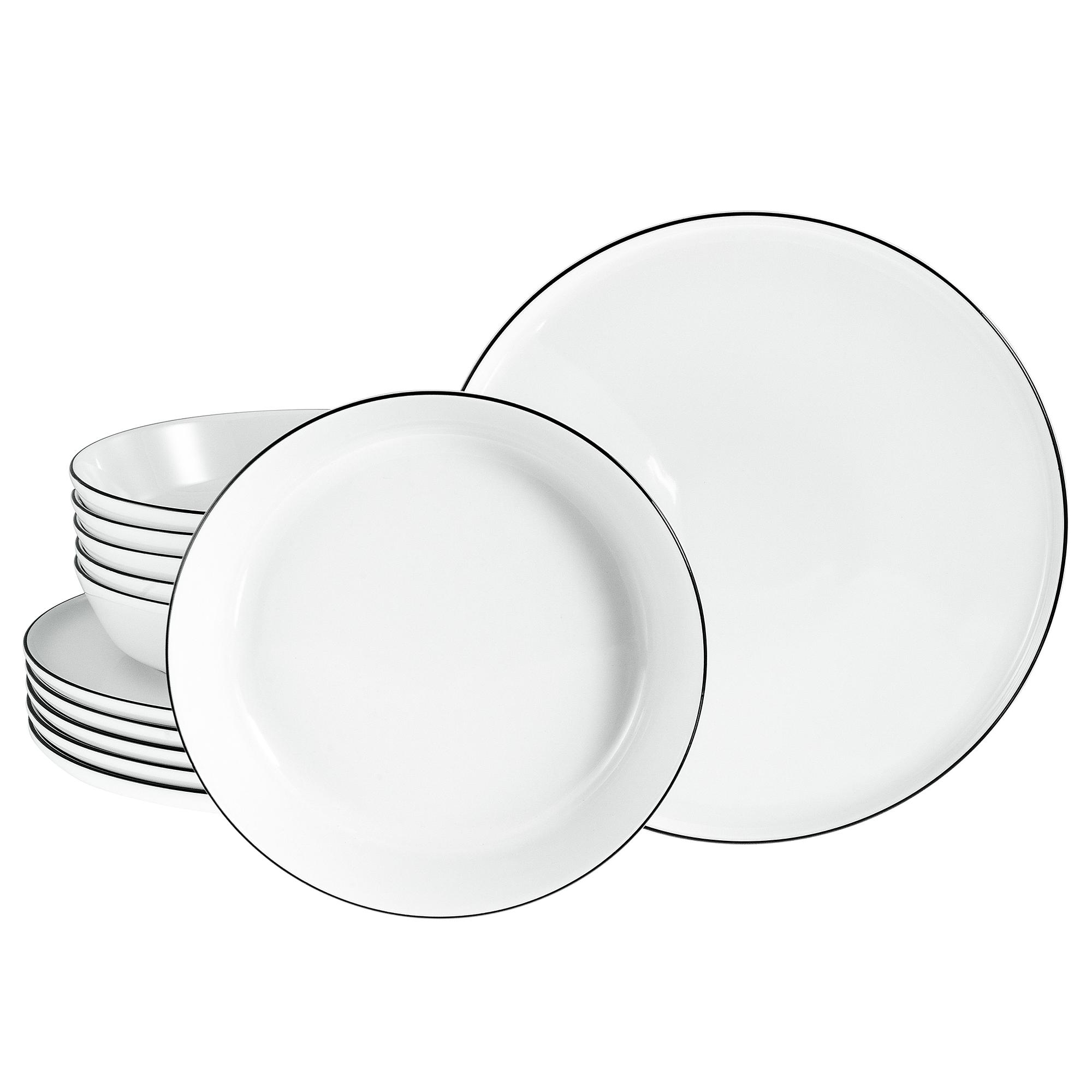 12x Chef Collection Teller & Schüssel Porzellan 0