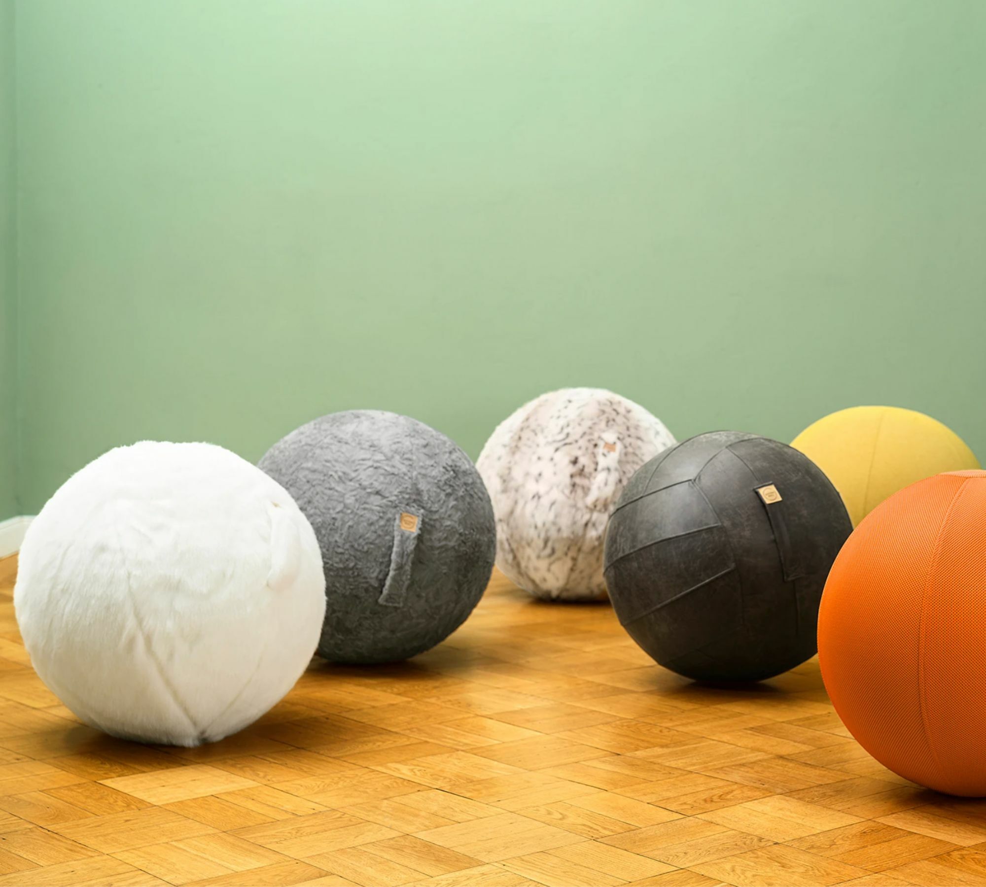 Sitzball Webstoff Safrangelb 2
