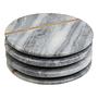 4x Kira Grey Marble Untersetzer
 3