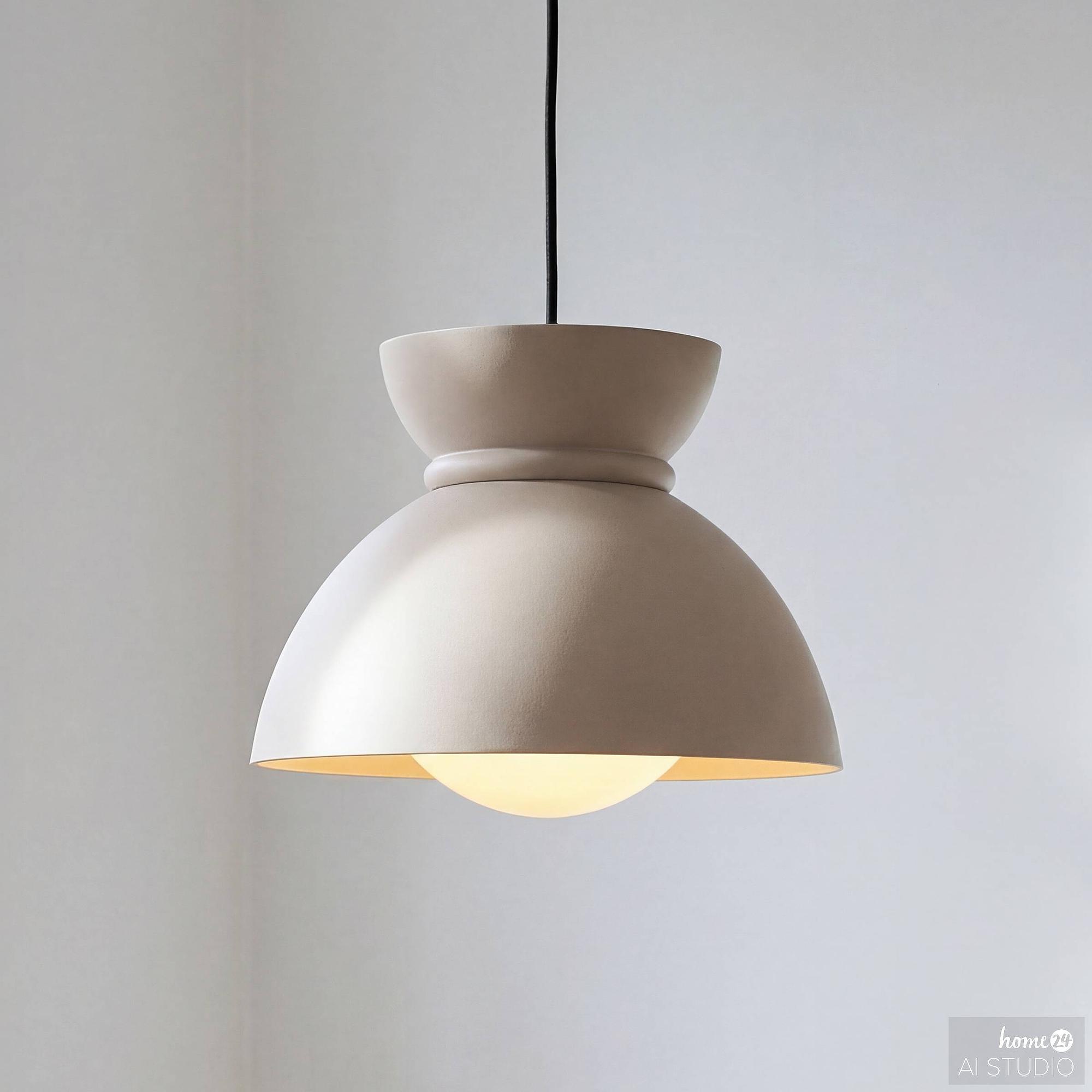 Quora Pendant Light 1-bulb Iron Opal Glass Cream 1
