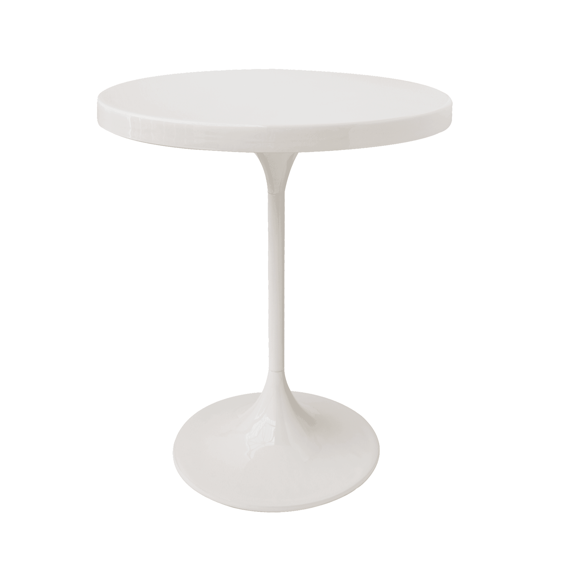 Side table Iron Aluminum High gloss White 50 cm 0