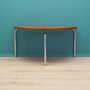 Vintage Tisch Halbrund Teakholz Metall Braun 1970er Jahre 1